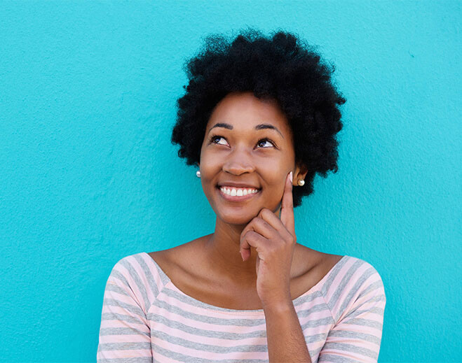 woman smiling